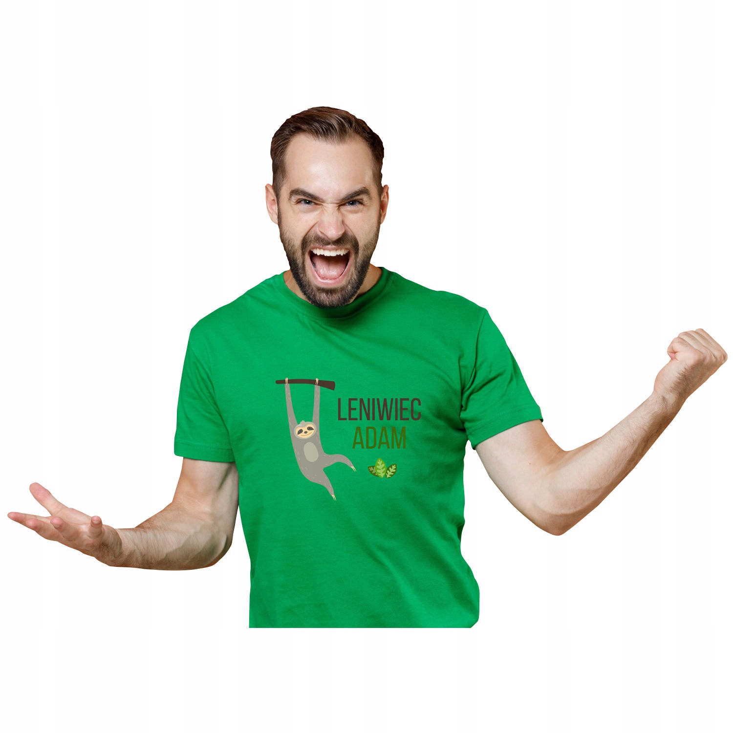 Koszulka z imieniem napis PREZENT LENIWIEC