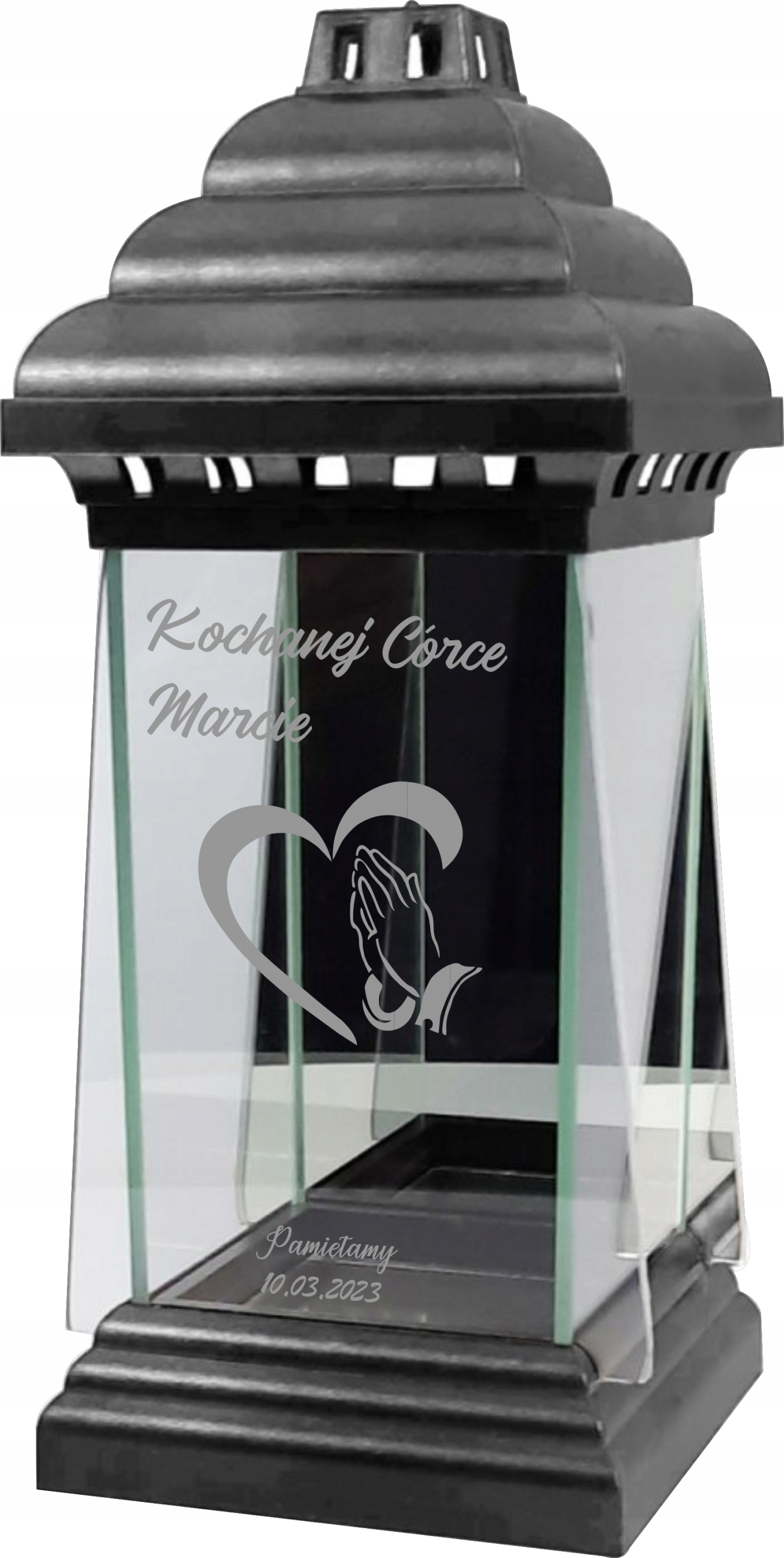 ZNICZ LAMPION KAPLICZKA z grawerem dedykacją napis