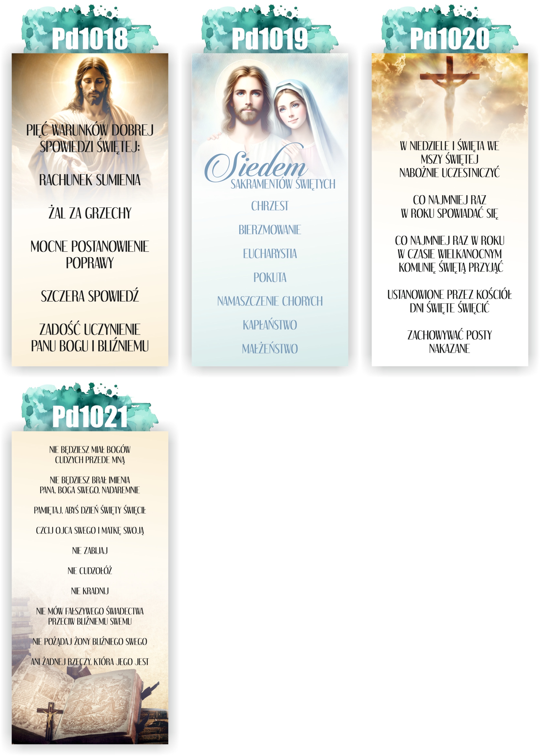 Baner religijny Katechetyczny 200x100 cm Dekoracja 10 PRZYKAZAŃ BOŻYCH