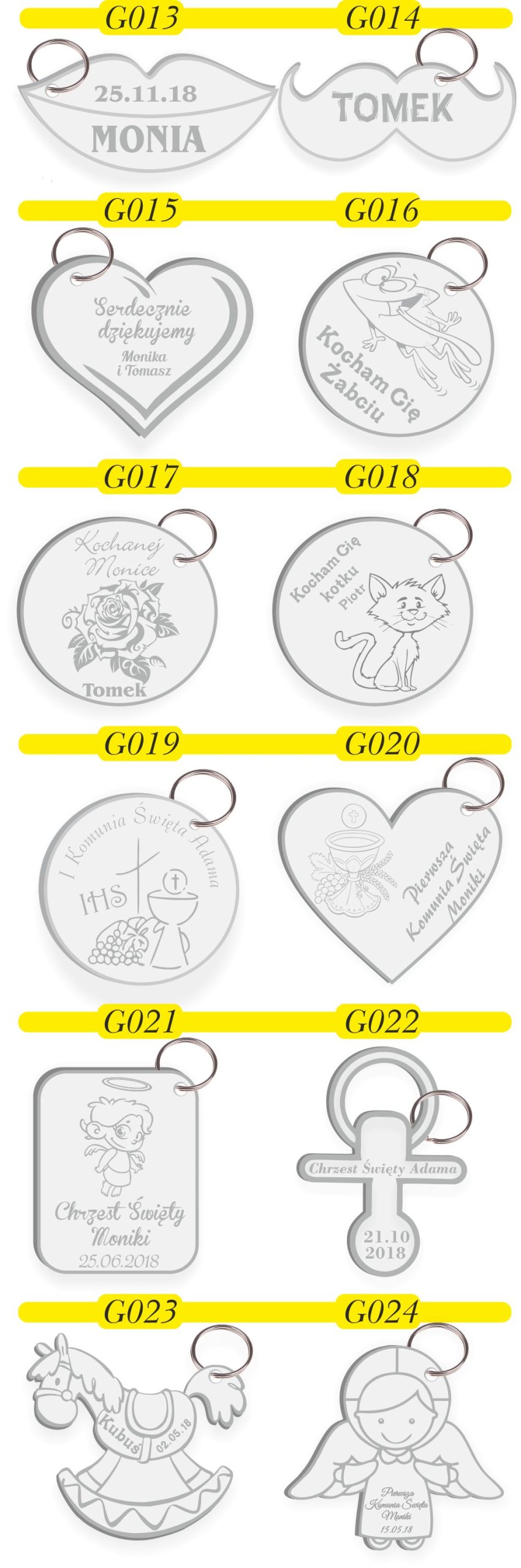 BRELOK ZAWIESZKA grawer z imieniem napisem prezent