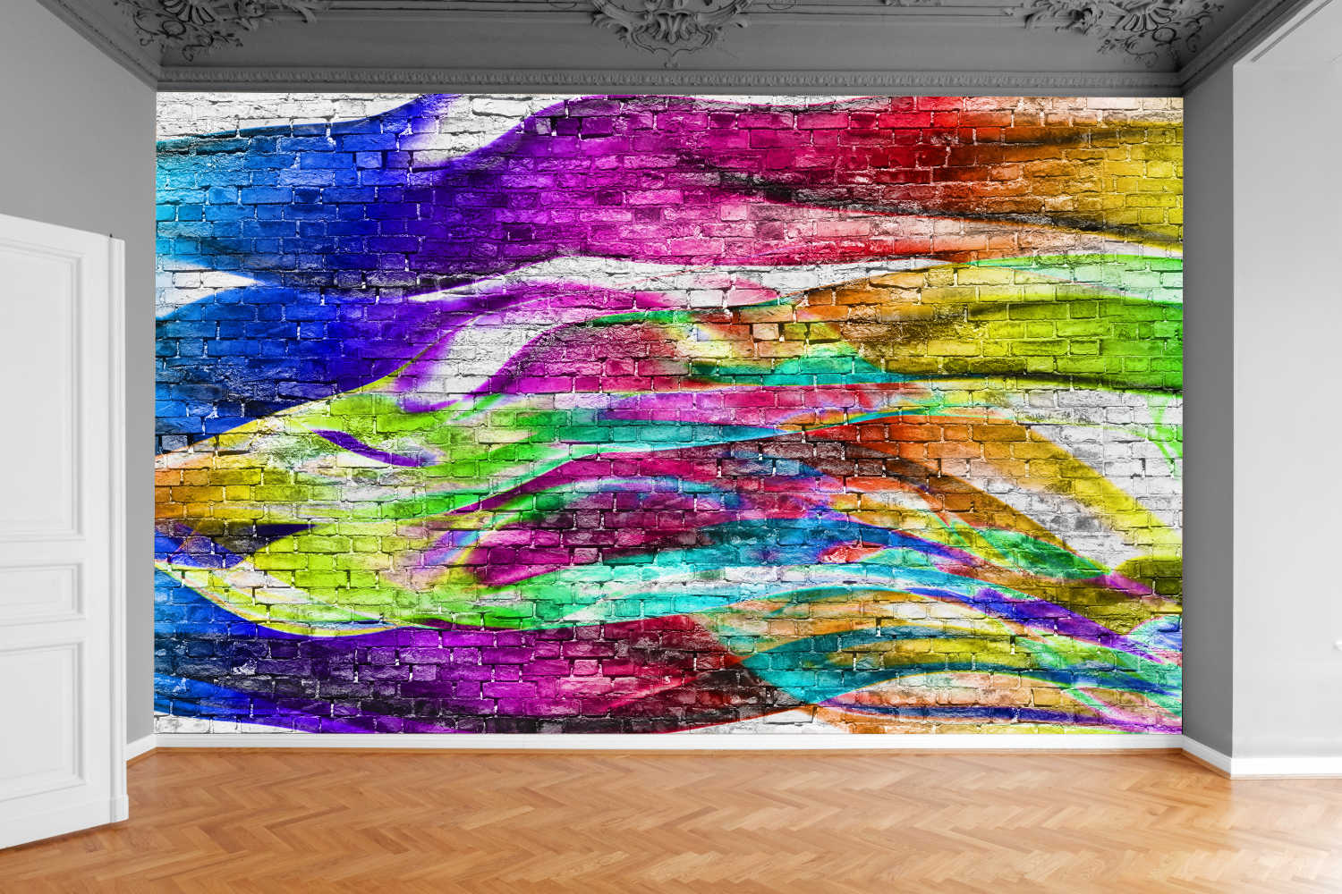 Fototapeta ŚCIANA Z CEGIEŁ MŁODZIEŻOWA 3D 200x130