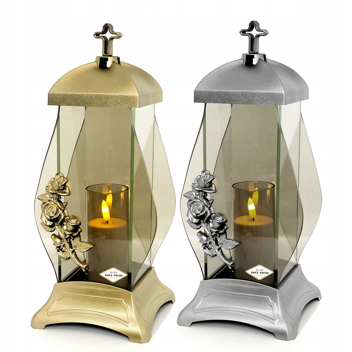 ZNICZ z różą GRAWER KAPLICZKA personalizowany napis dedykacja DLA BRATA