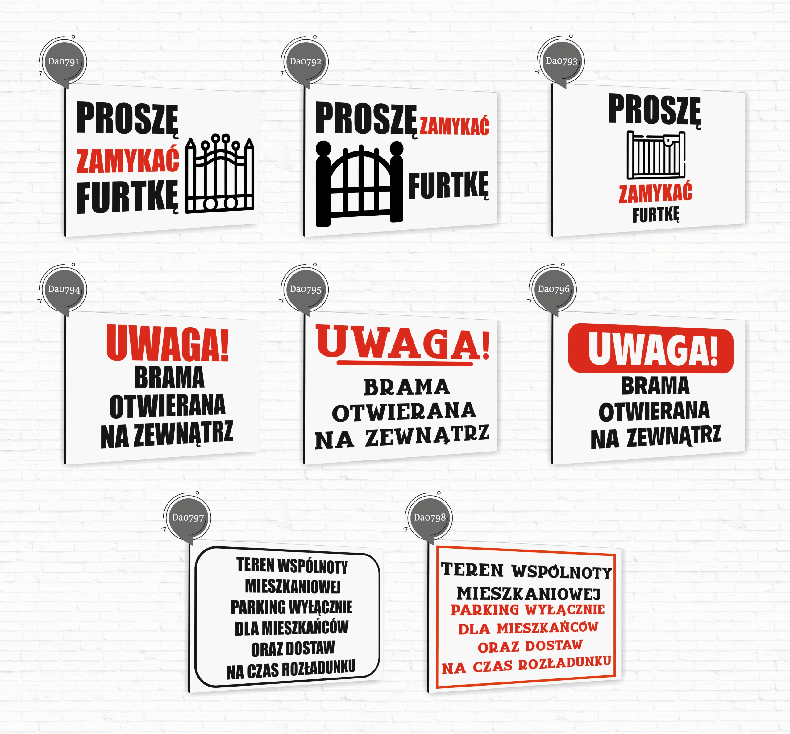 Tabliczka informacyjna znak nadruk uv 30x20 proszę zamykać furtkę