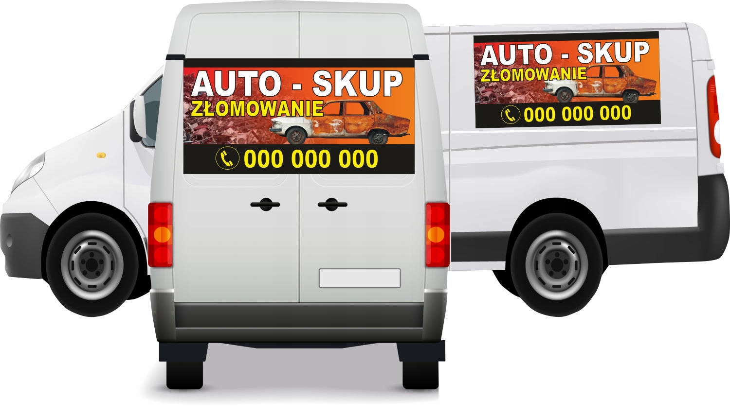 Reklama Naklejka na samochód AUTO - SKUP