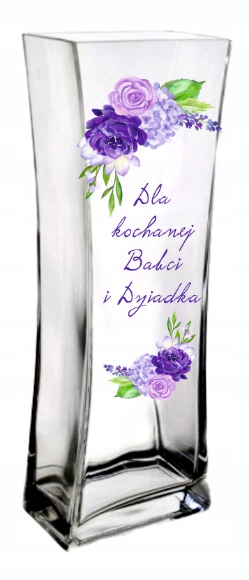 Wazon z nadrukiem prezent na dzień BABCI i DZIADKA