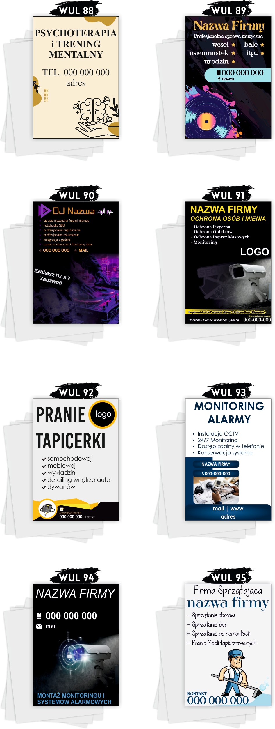 Ulotki A4 reklamowe firmowe 5000 szt różne wzory USŁUGI BUDOWLANE