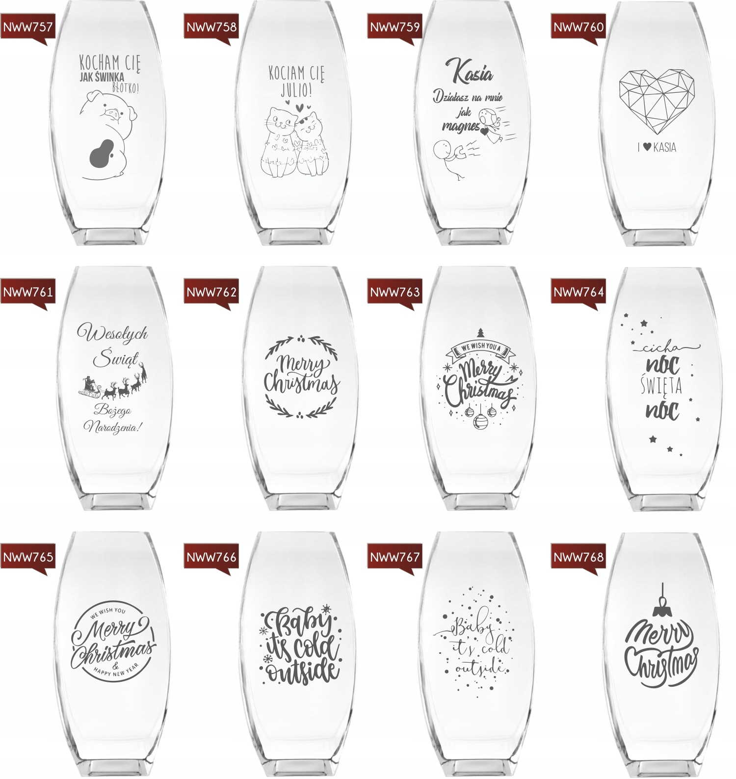 Wazon z grawer PREZENT Dzień Kobiet Walentynki