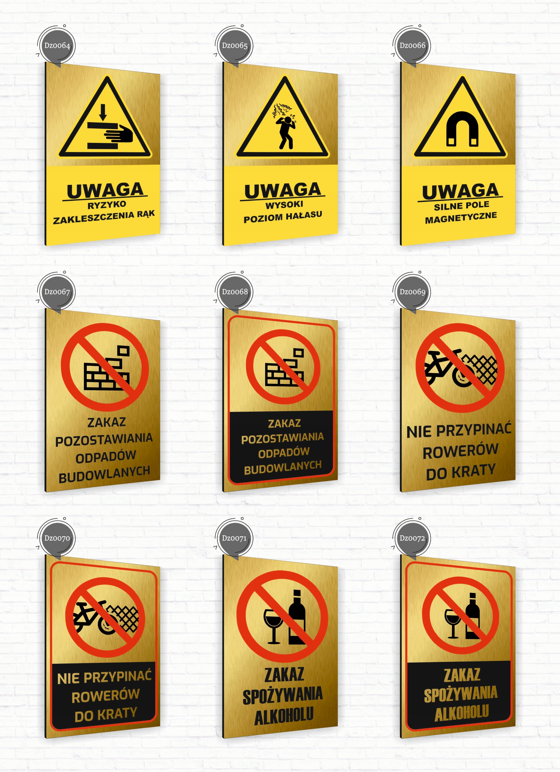 Tabliczka znak informacyjny 40x30 Złota ZAKAZ BIWAKOWANIA Aluminiowa