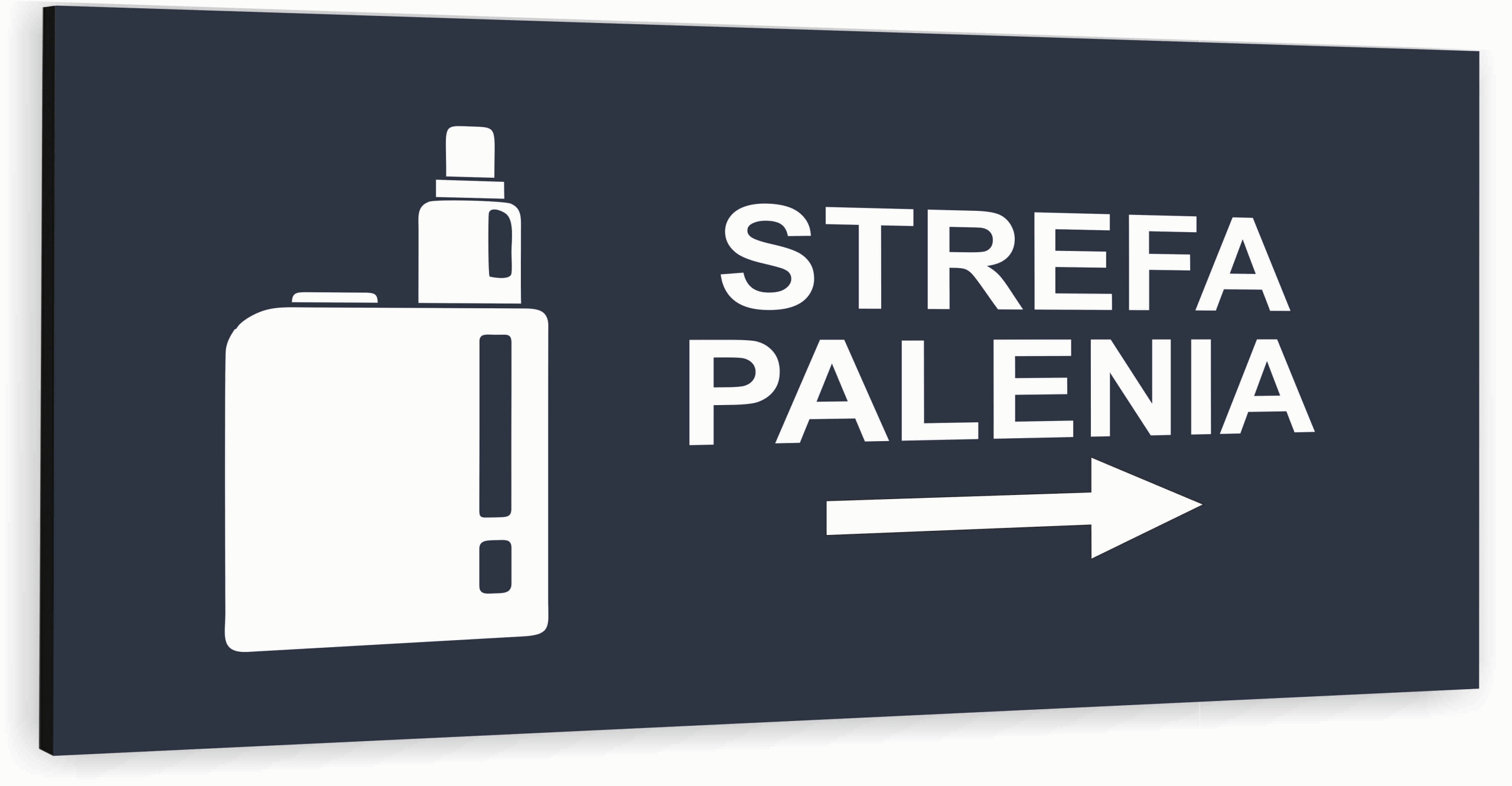 Tabliczka informacyjna ATRACYTOWA nierdzewna STREFA PALENIA DOWOLNY NADRUK