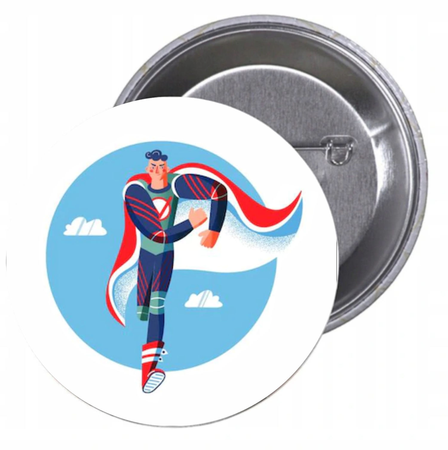 Przypinki buttony SUPER BOHATER badziki TANIO HIT