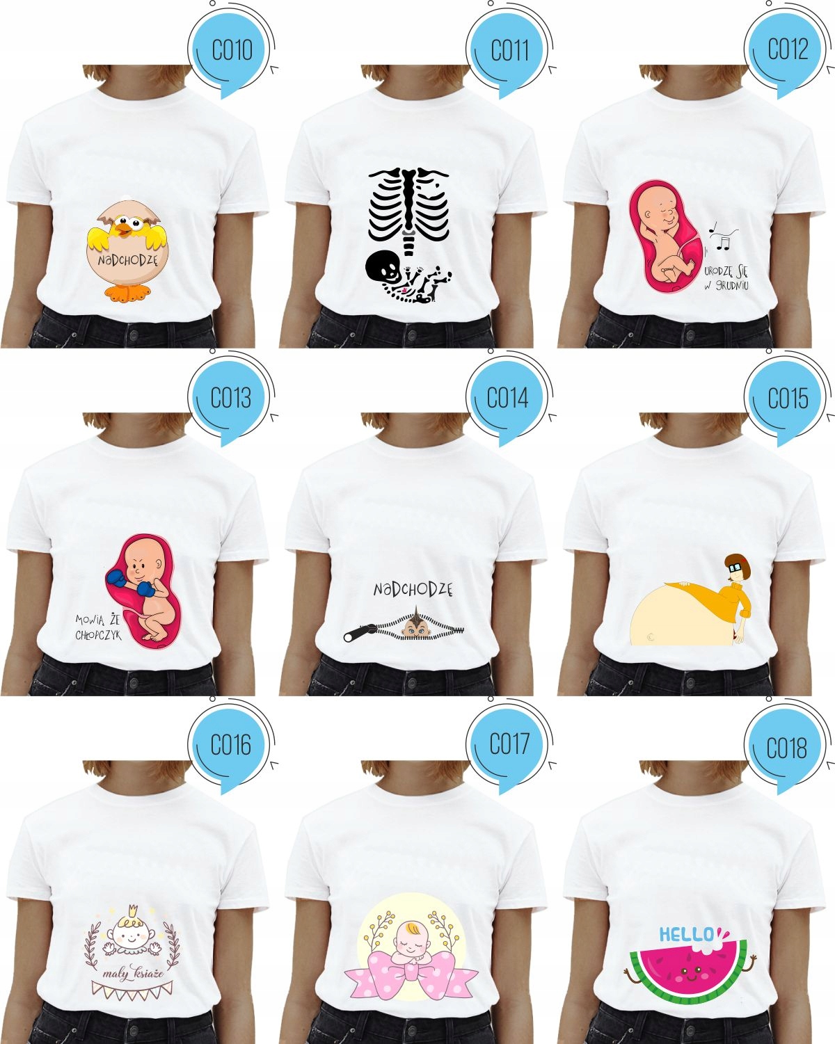 Koszulka ciążowa nadruk USG