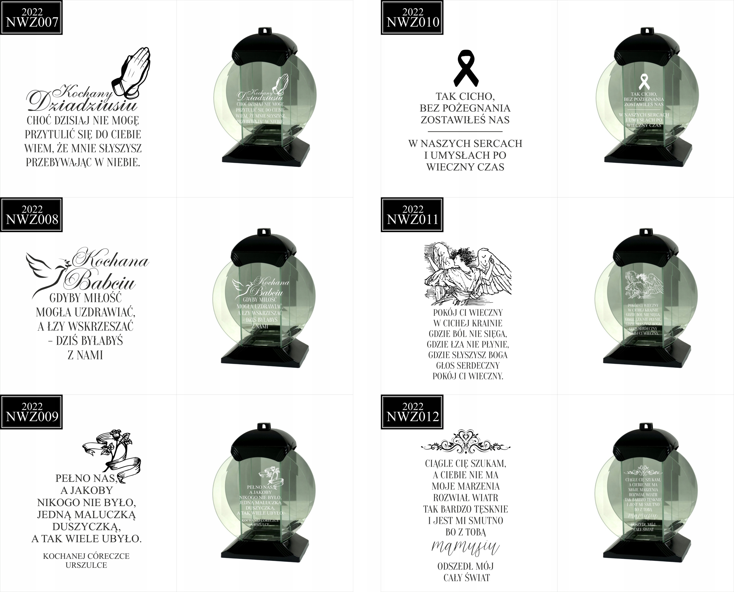 ZNICZ SZKLANY grawer KOCHANEJ MAMIE PAMIĘTAMY