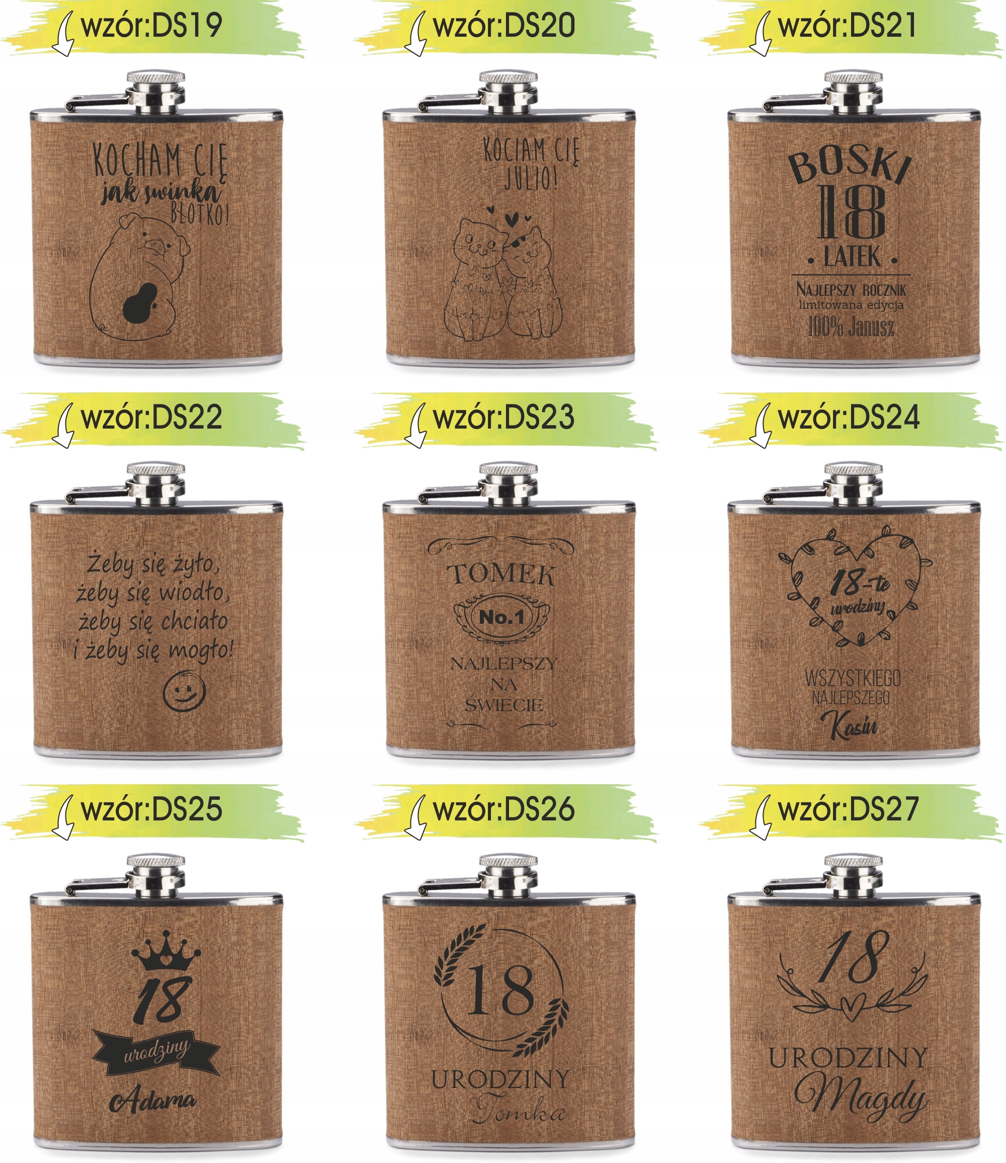 GRAWER Piersiówka 200 ml personalizowany prezent dla chłopaka