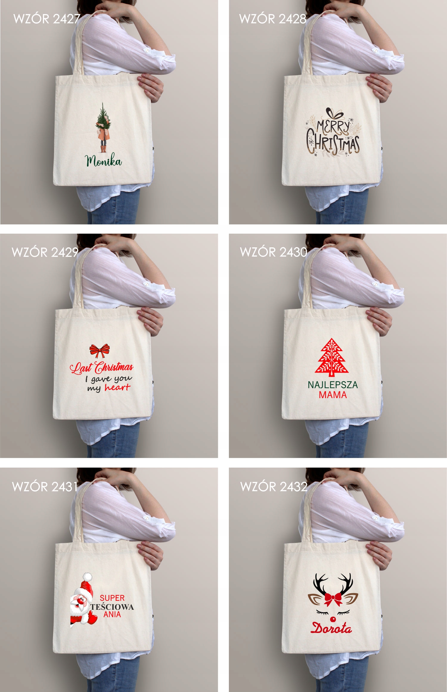 Eko Torba z imieniem PREZENT ŚWIĄTECZNY MIKOŁAJ