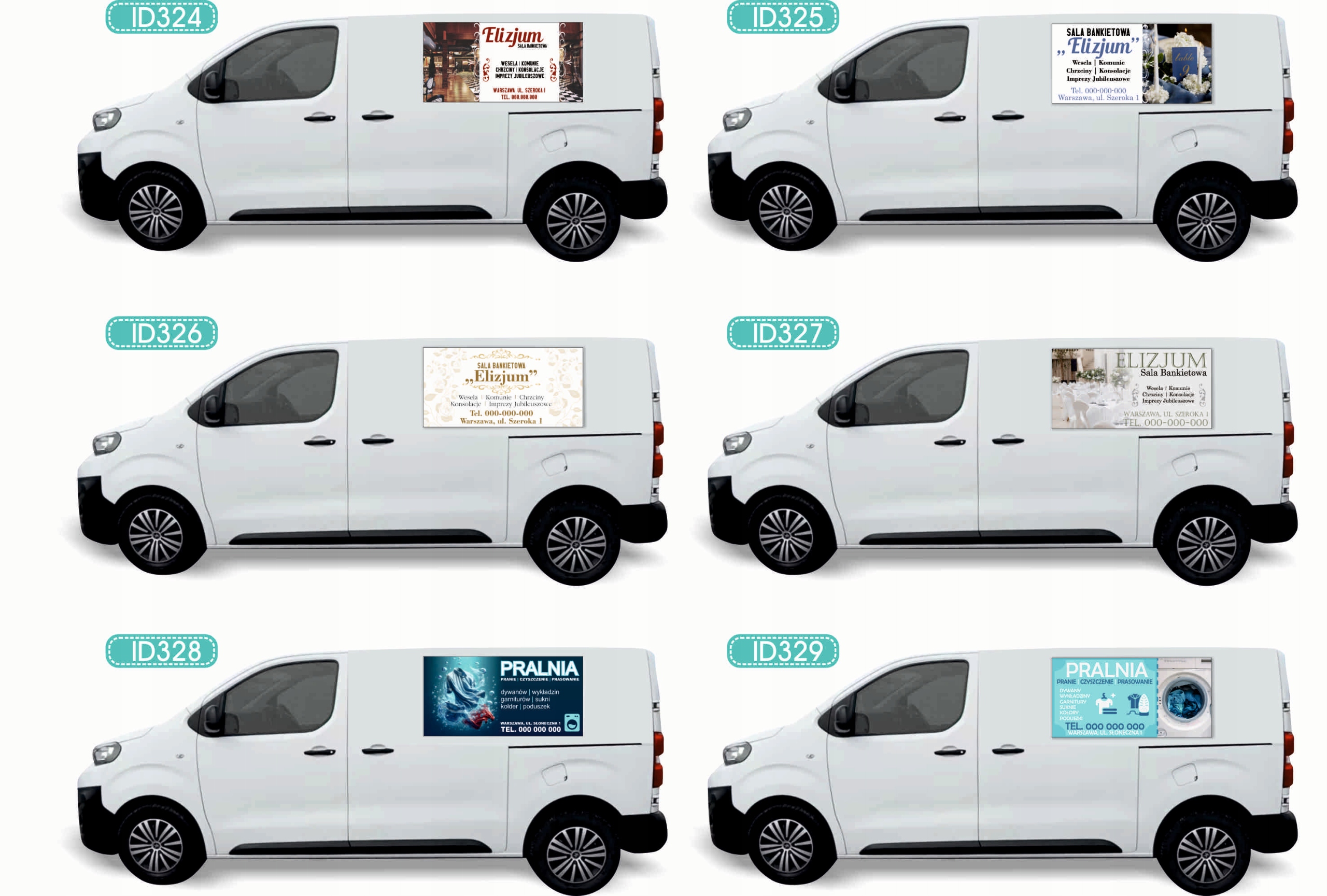 Reklama Naklejka na samochód różne wzory do wyboru ODSZKODOWANIA