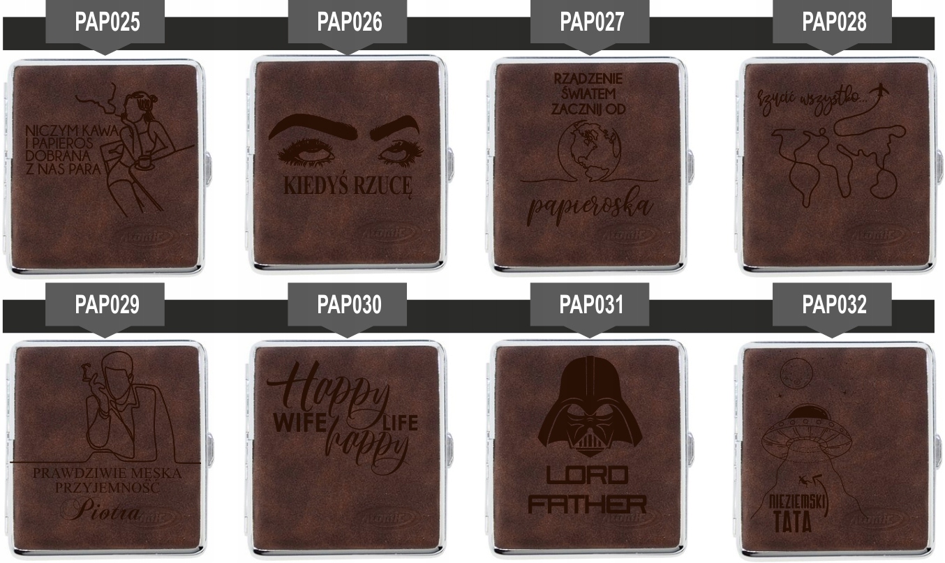 Papierośnica zamszowa GRAWEROWANA PREZENT dla niej