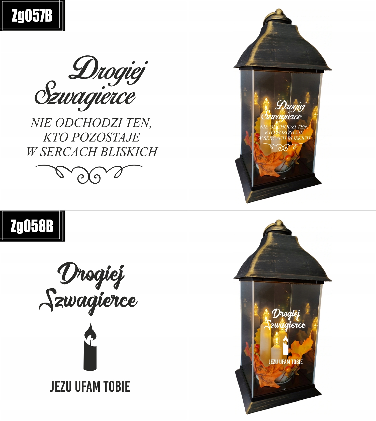 ZNICZ LAMPION z GRAWEREM dla Matki Chrzestnej