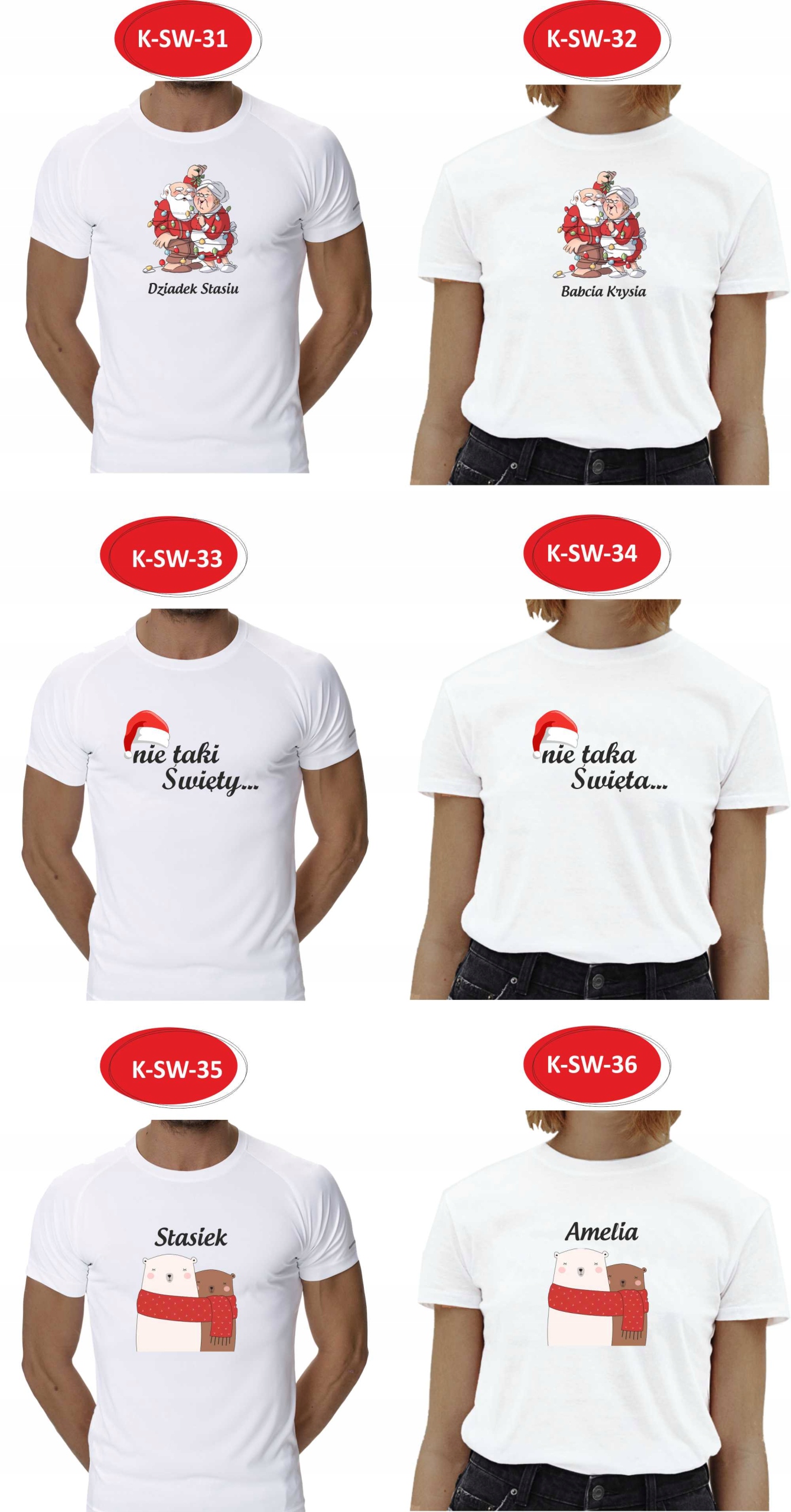 Koszulka na Święta MIKOŁAJKI prezent Babci Dziadka