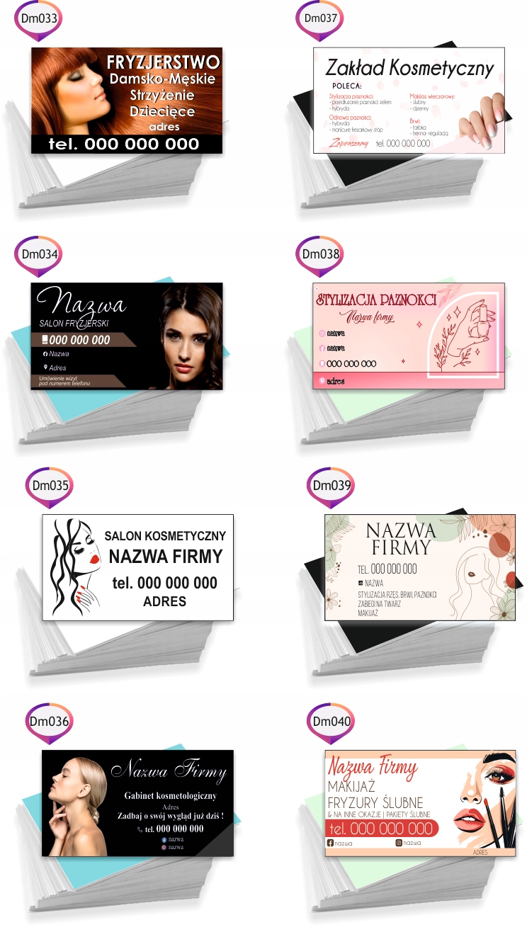 Wizytówki reklamowe firmowe 100 szt różne wzory USŁUGI ELEKTRYCZNE