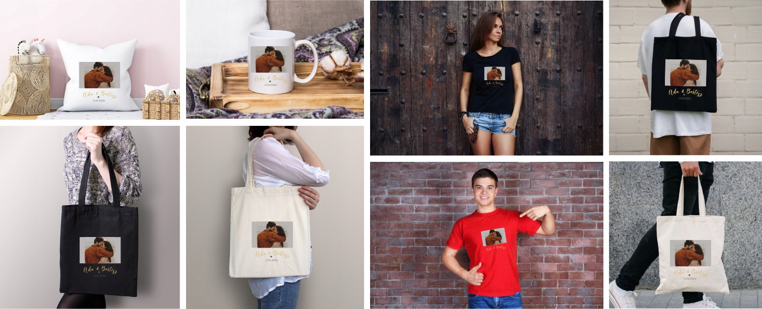 Poduszka z nadrukiem PREZENT na WALENTYNKI