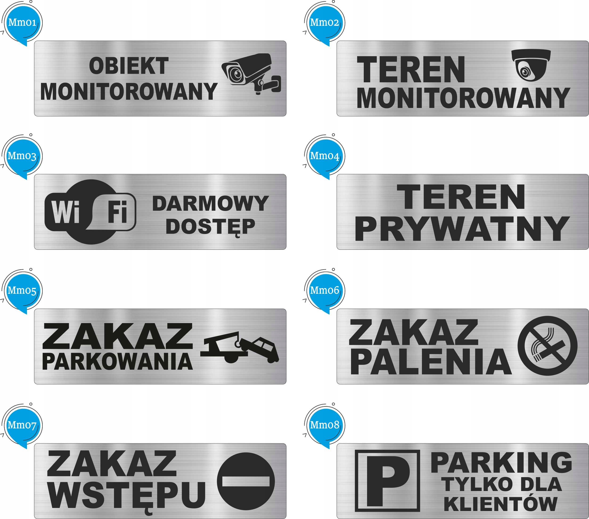 Tabliczka nierdzewna piktogram Restauracja biuro