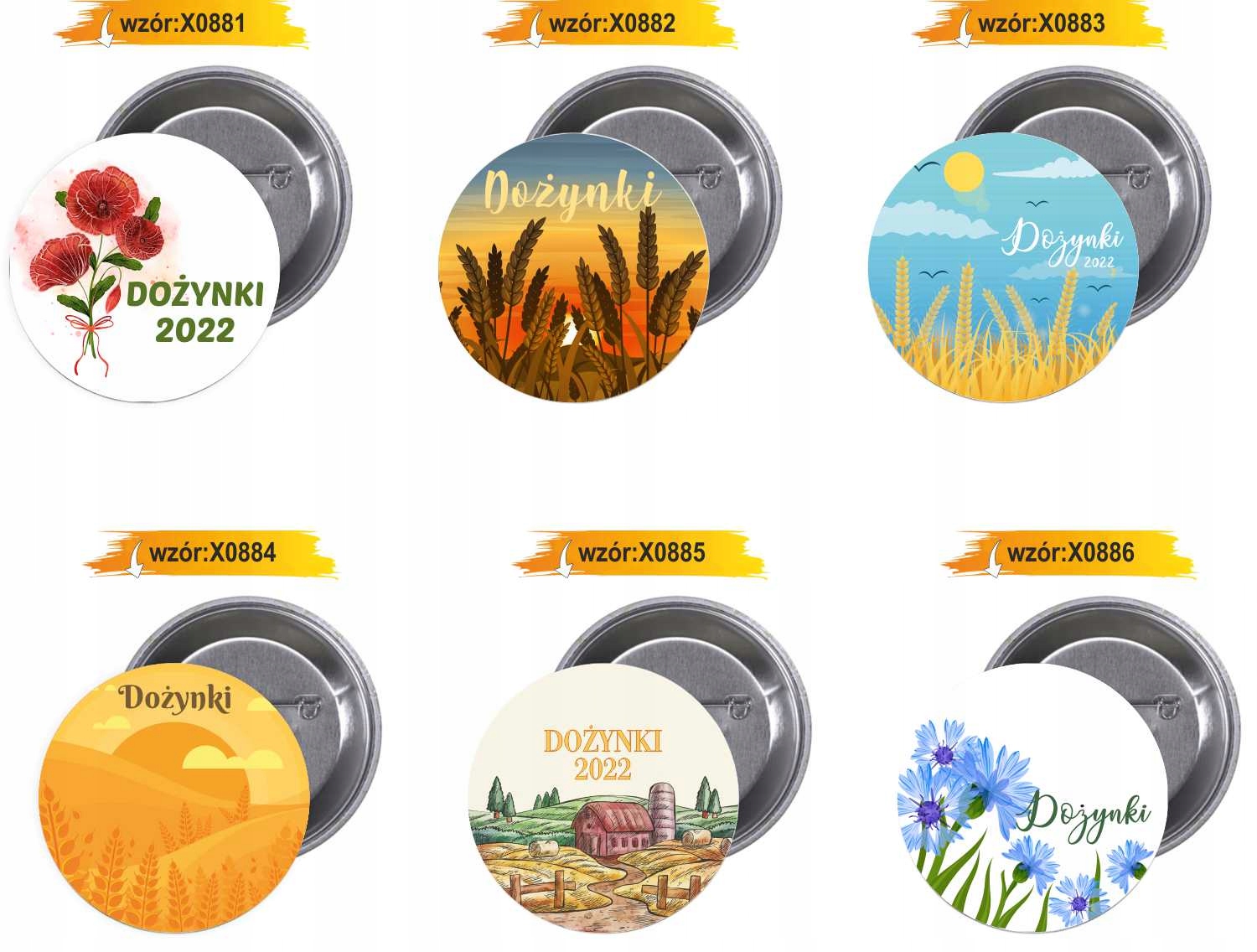 Przypinki buttony HIT DOŻYNKI