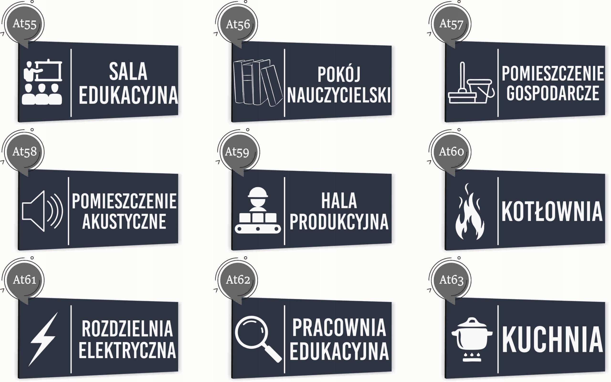 Tabliczka na drzwi SERWEROWNIA Aluminium ATRACYTOWA Nierdzewna NADRUK UV