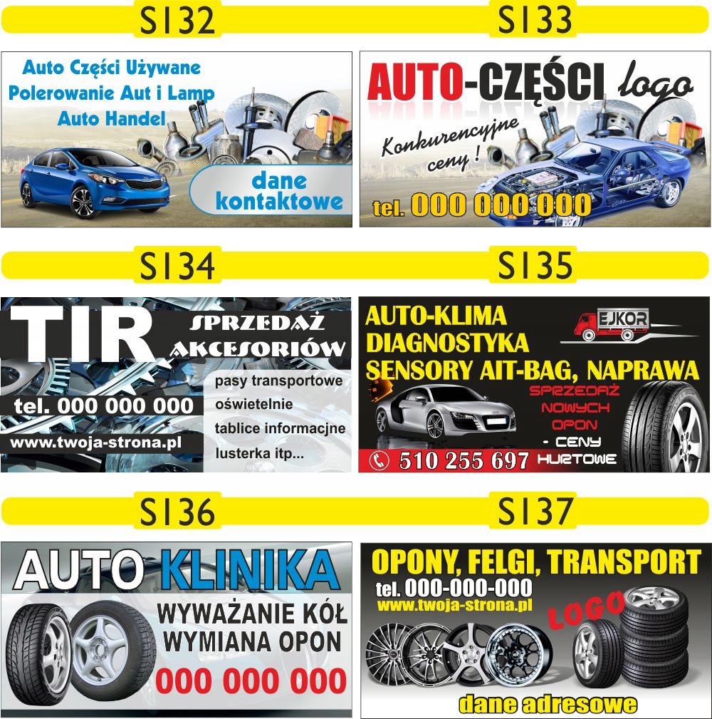 Reklama Naklejka na samochód AUTO NAPRAWA