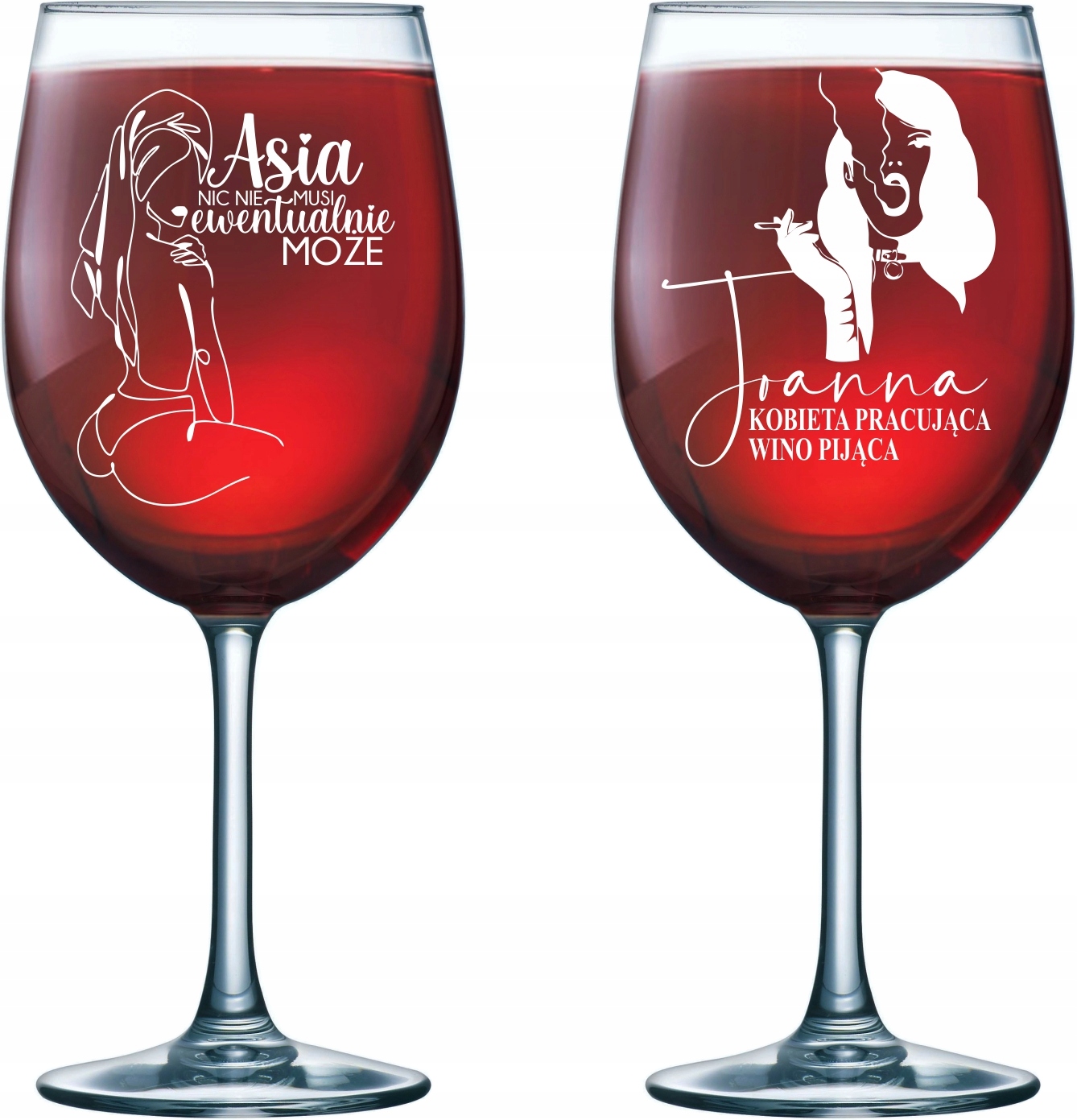 Kieliszek do wina grawer PREZENT dla Dzień Kobiet