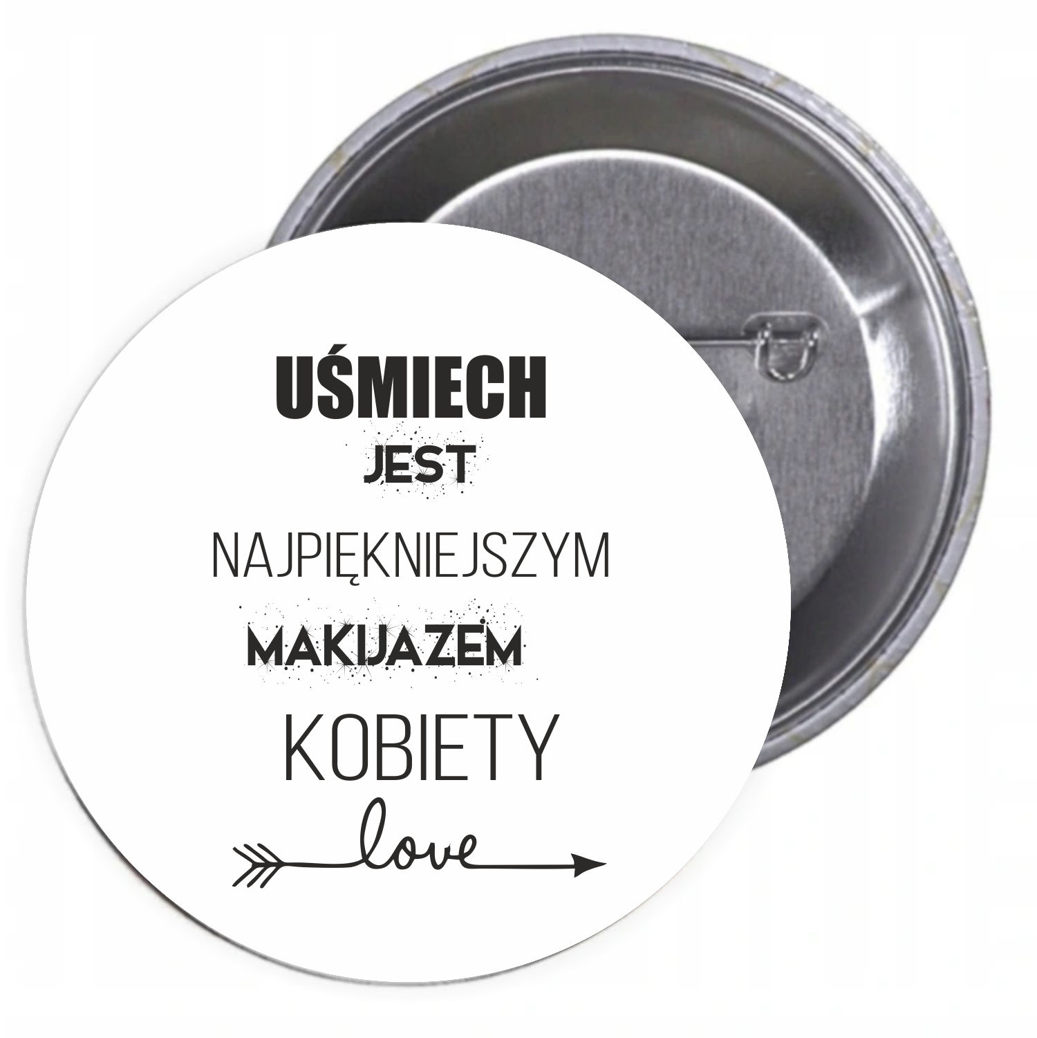 Przypinki buttony MIŁY PODARUNEK DLA KOBIETY TANIO