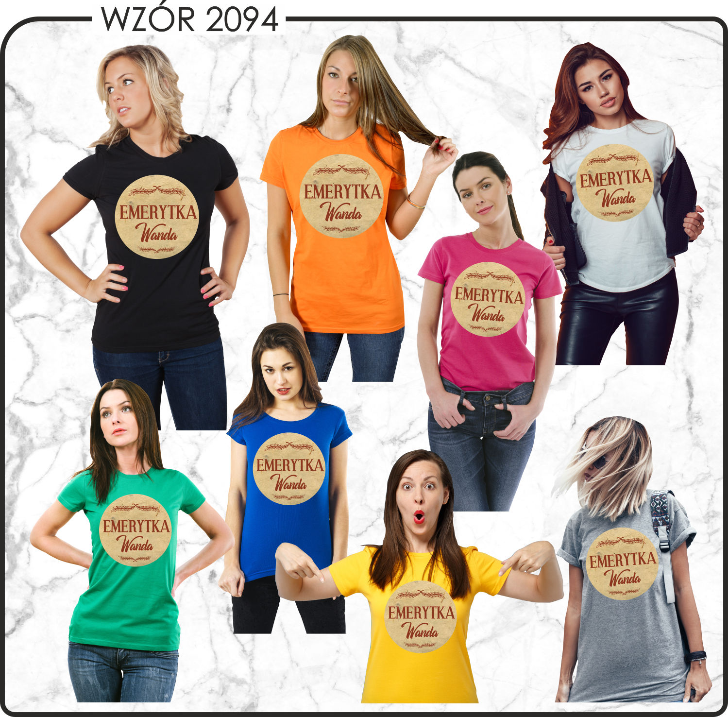 Koszulka z imieniem prezent dla emerytki