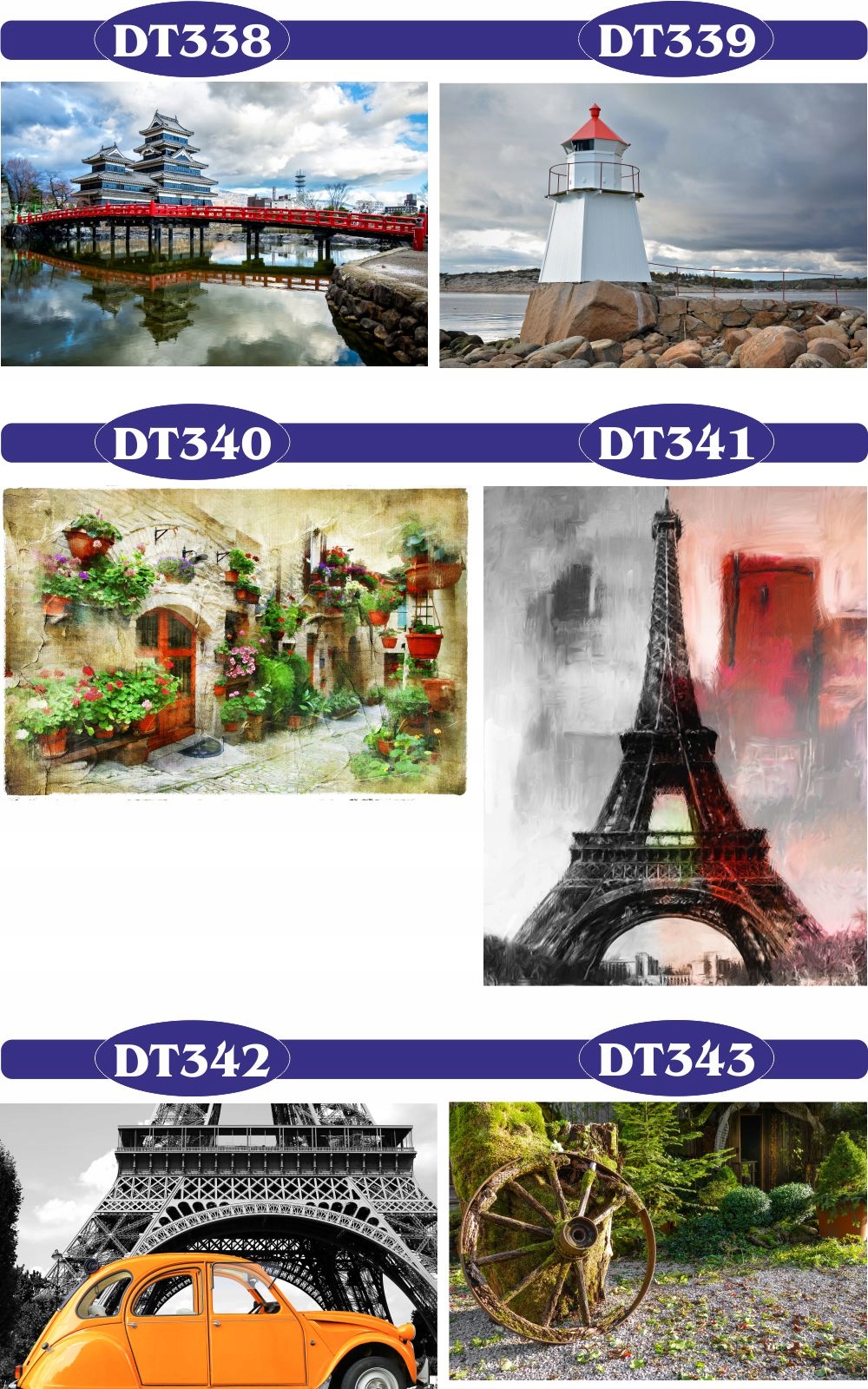 FOTOTAPETA 3D uliczka miasta mosty Paryż Eiffla