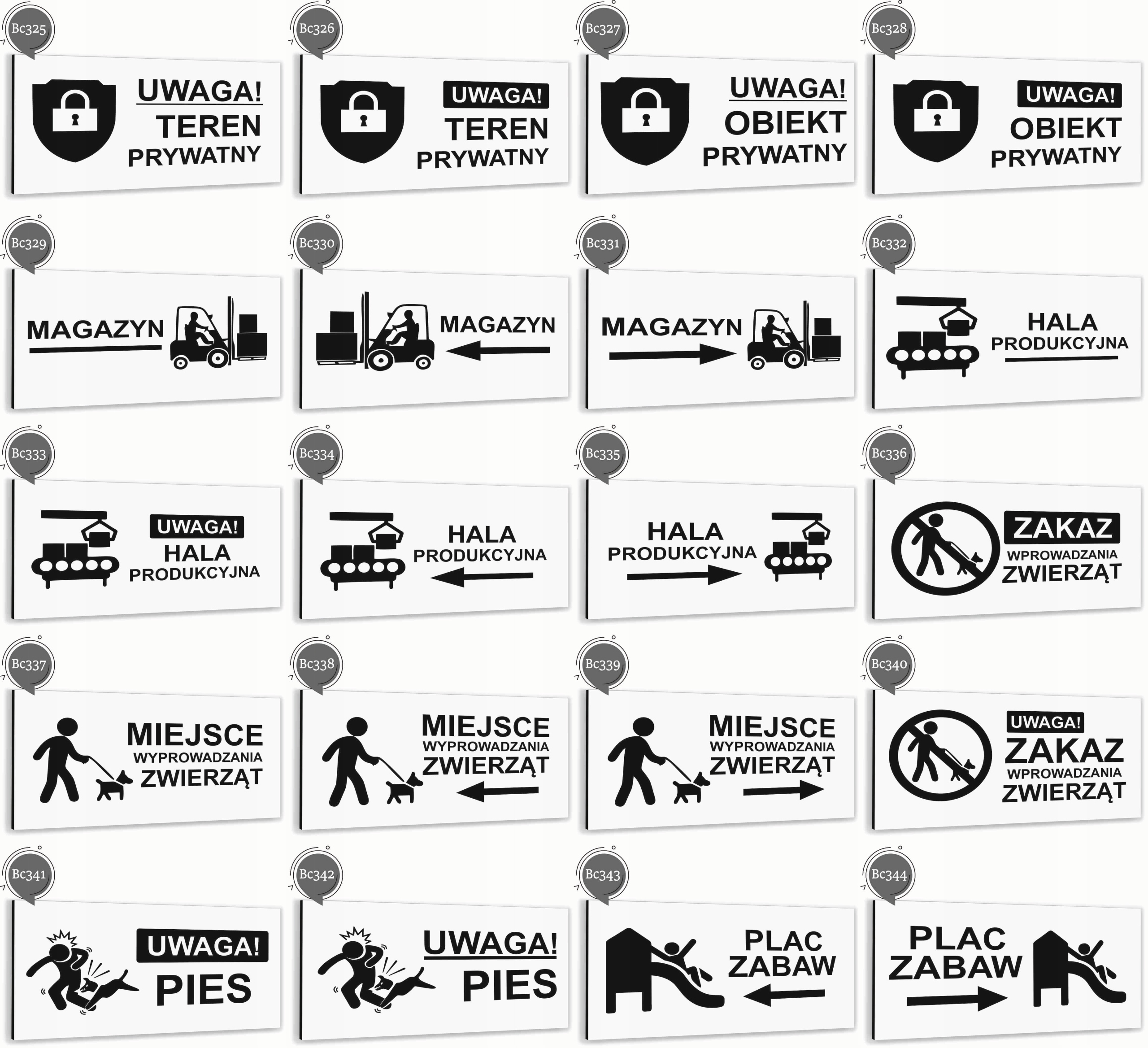 Tabliczka informacyjna nierdzewna BIAŁA dibond BIURO NADRUK UV