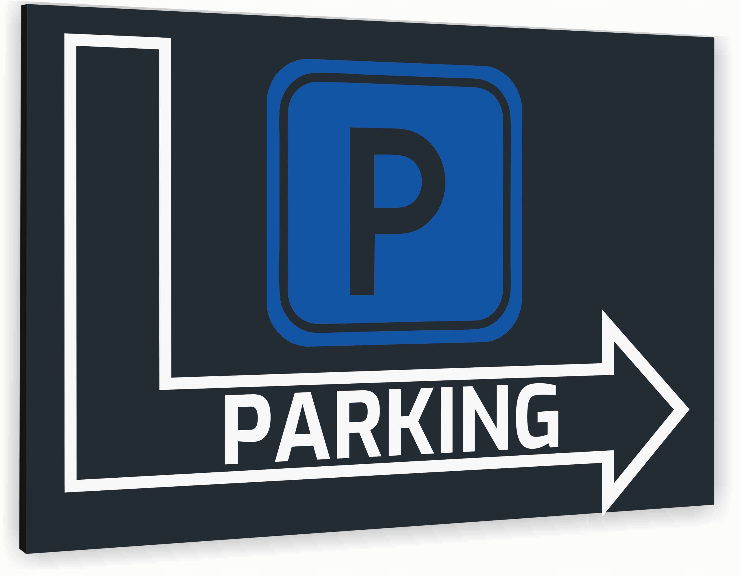Tabliczka znak informacyjny 40x30 Antracyt PARKING Nierdzewna NADRUK UV