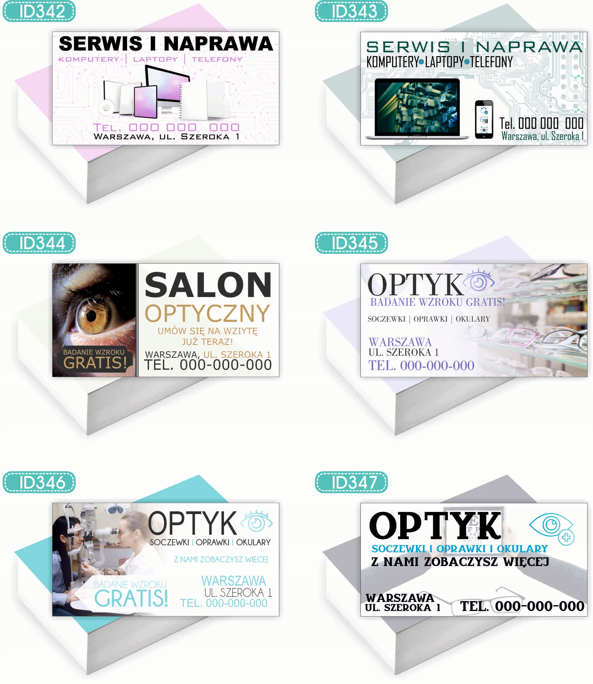 Wizytówki firmowe Foliowane 1000szt dużo różnych wzorów PRALNIA