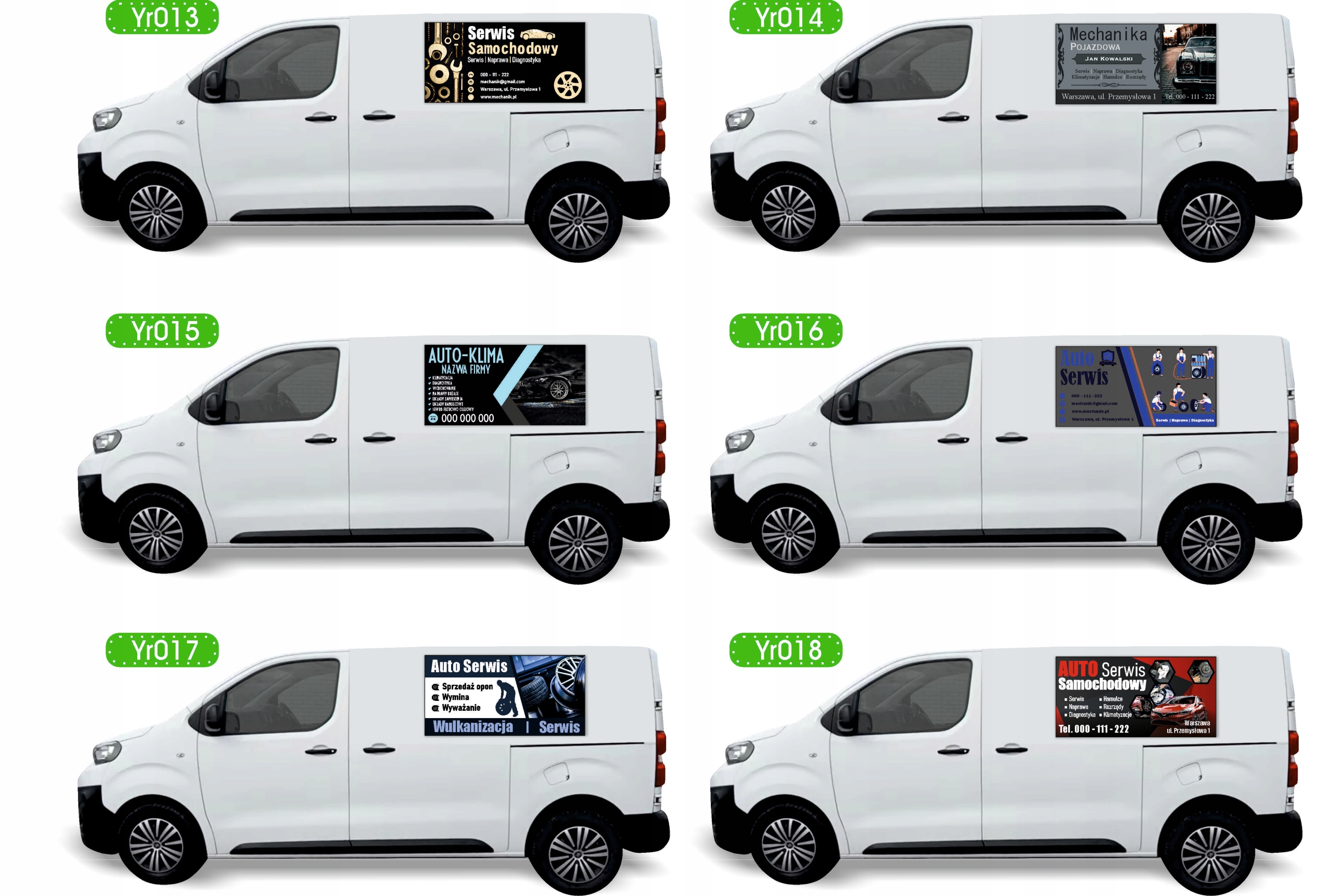 Reklama Naklejka na samochód dużo wzorów USŁUGI HYDRAULICZNE