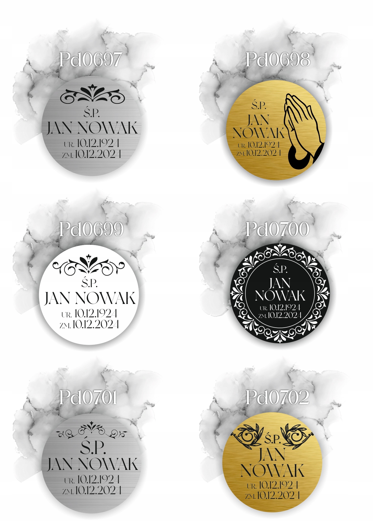 Elegancka Tabliczka Grawerowana na Urnę Personalizowana IMIĘ DATA