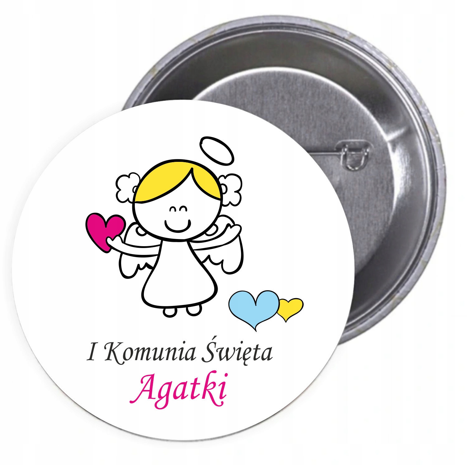 Przypinki buttony I KOMUNIA ŚWIĘTA AGATKI