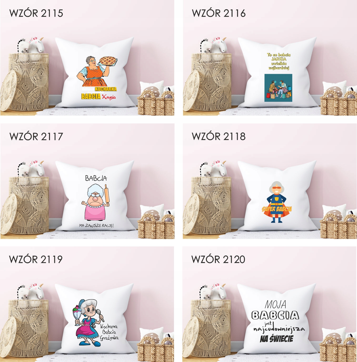 Poduszka z nadrukiem Prezent dla babci SUPER