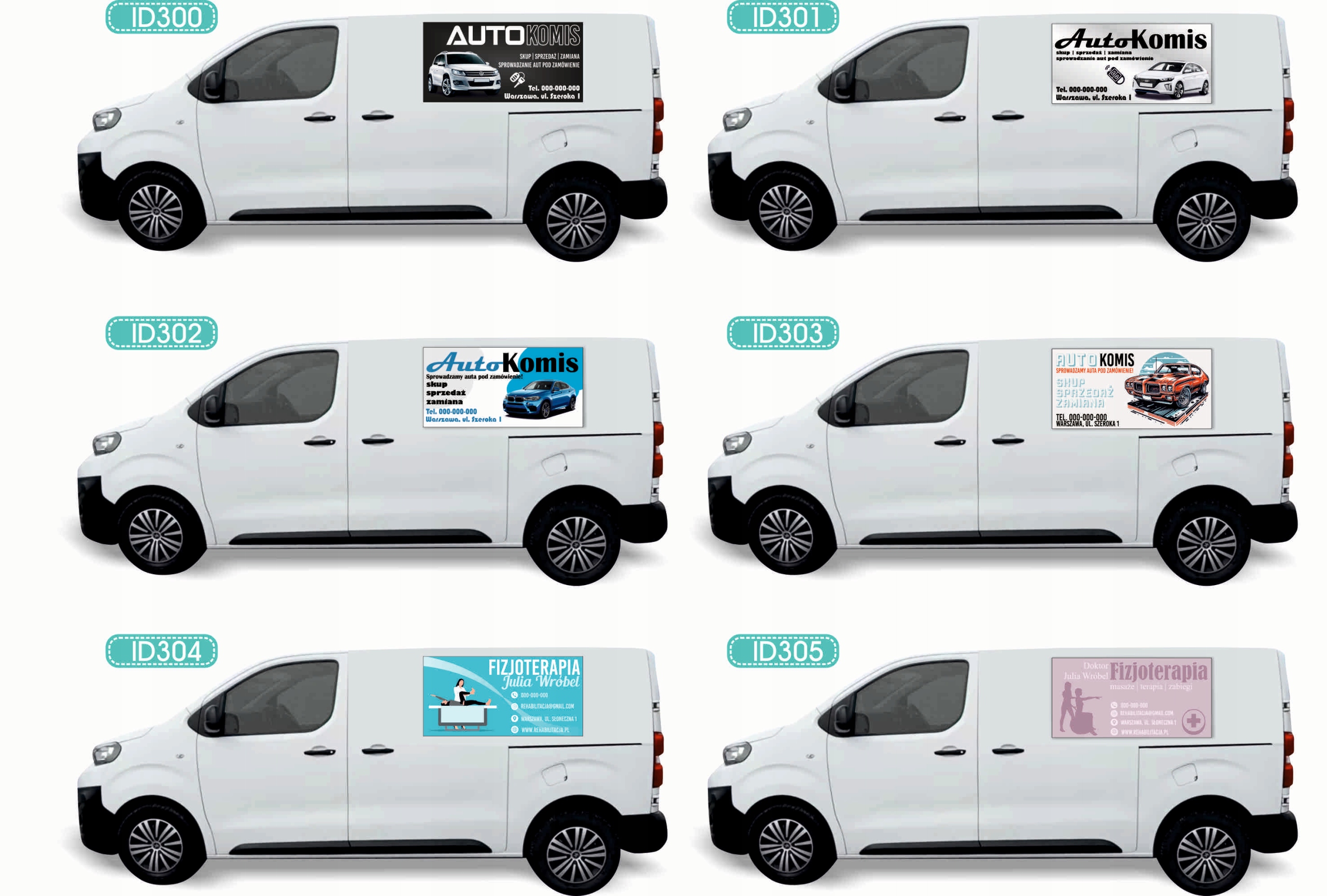 Reklama Naklejka na samochód różne wzory do wyboru ODSZKODOWANIA