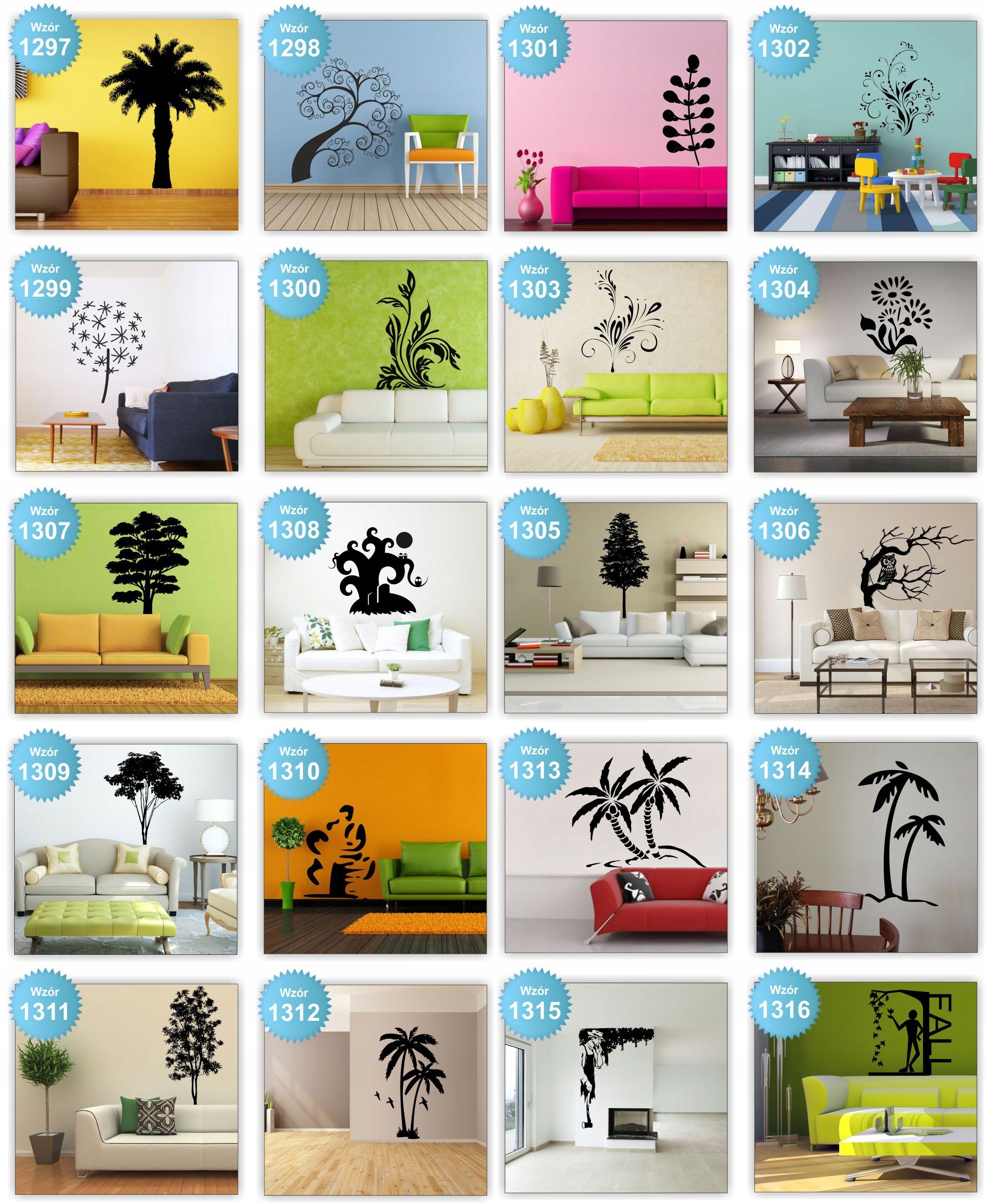 NAKLEJKI na ścianę ścienne DRZEWO drzewa 160cm