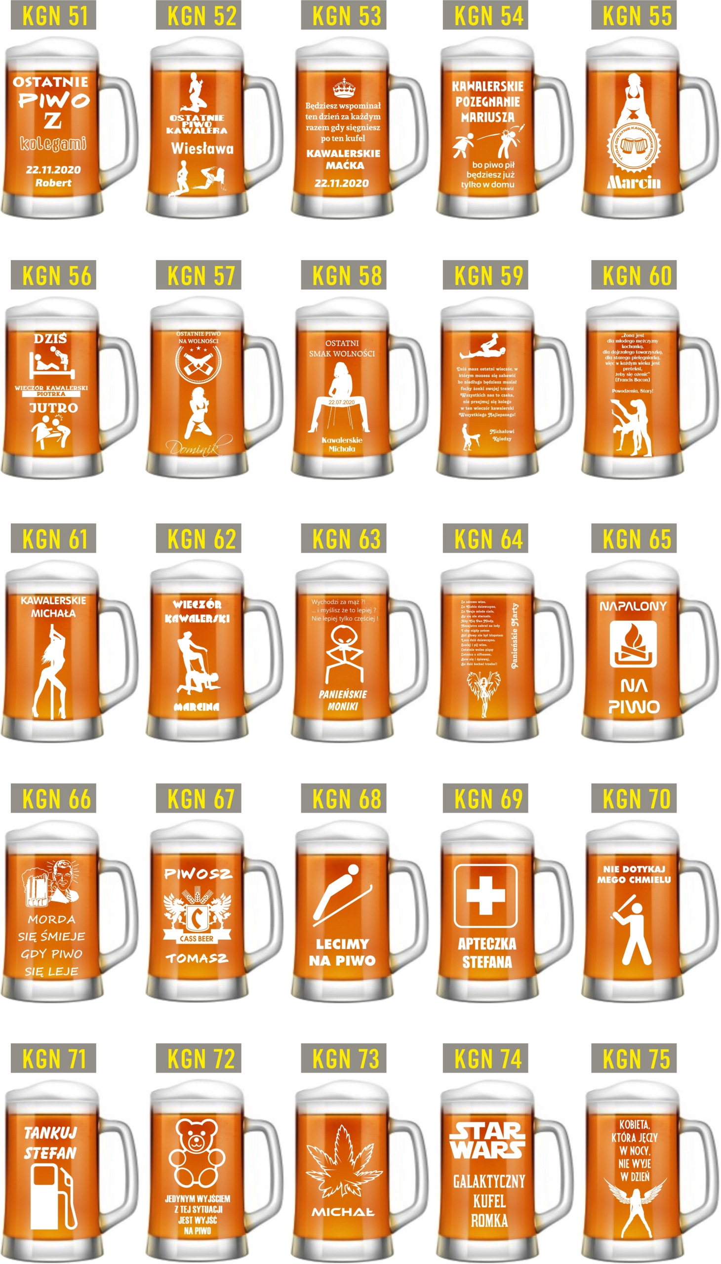 duży KUFEL do Piwa na PREZENT z GRAWEREM napisem