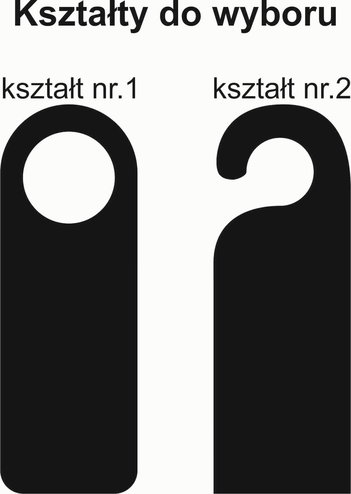 ZAWIESZKA NA DRZWI klamkę hotelowa czarna plexi TWÓJ TEKST dużo wzorów