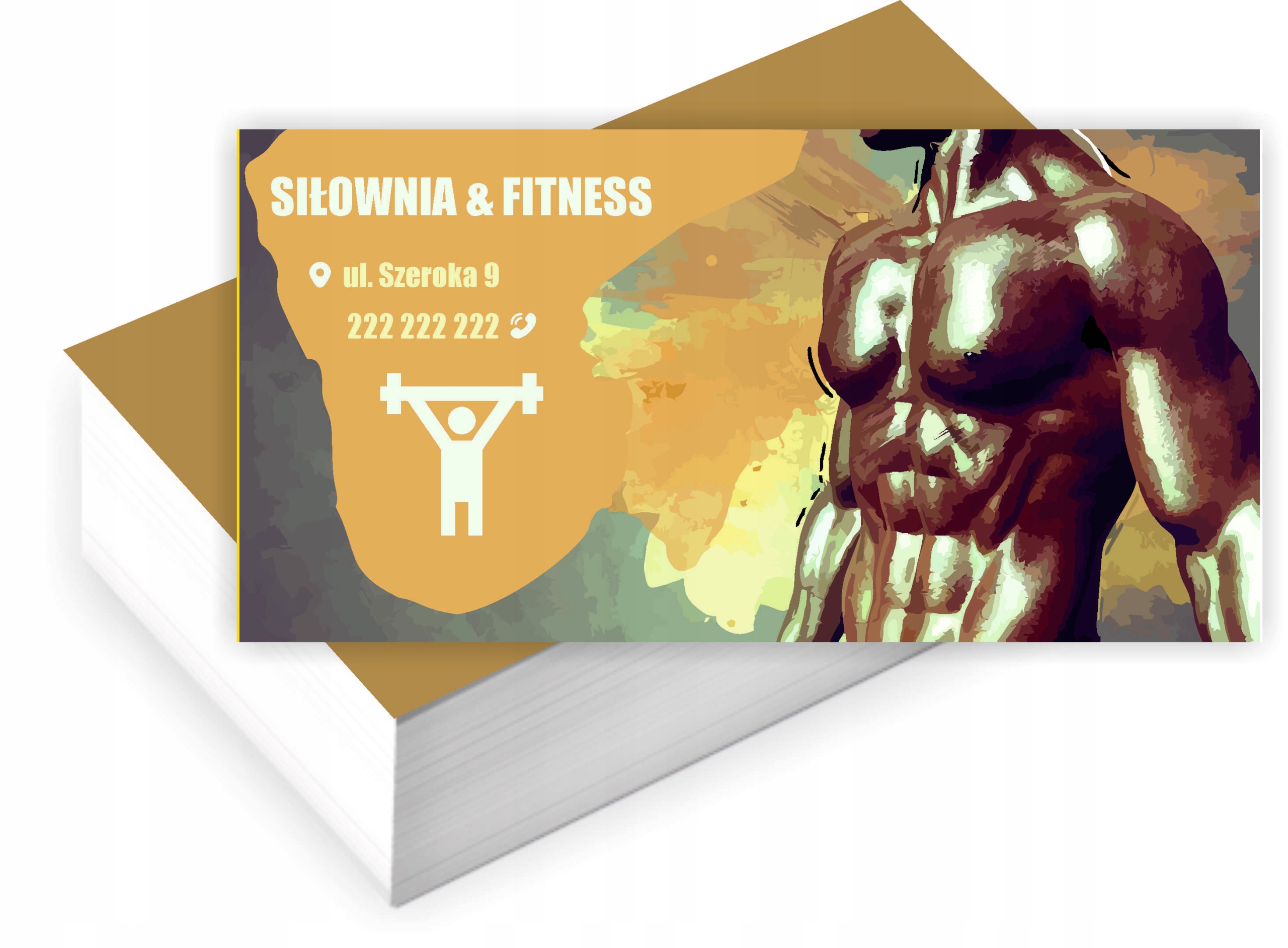 Wizytówki firmowe Foliowane 1000szt dużo wzorów SIŁOWNIA FITNESS