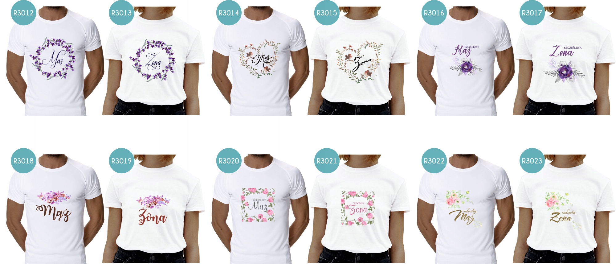 Koszulki dla PAR prezent dla zakochanych mąż żona