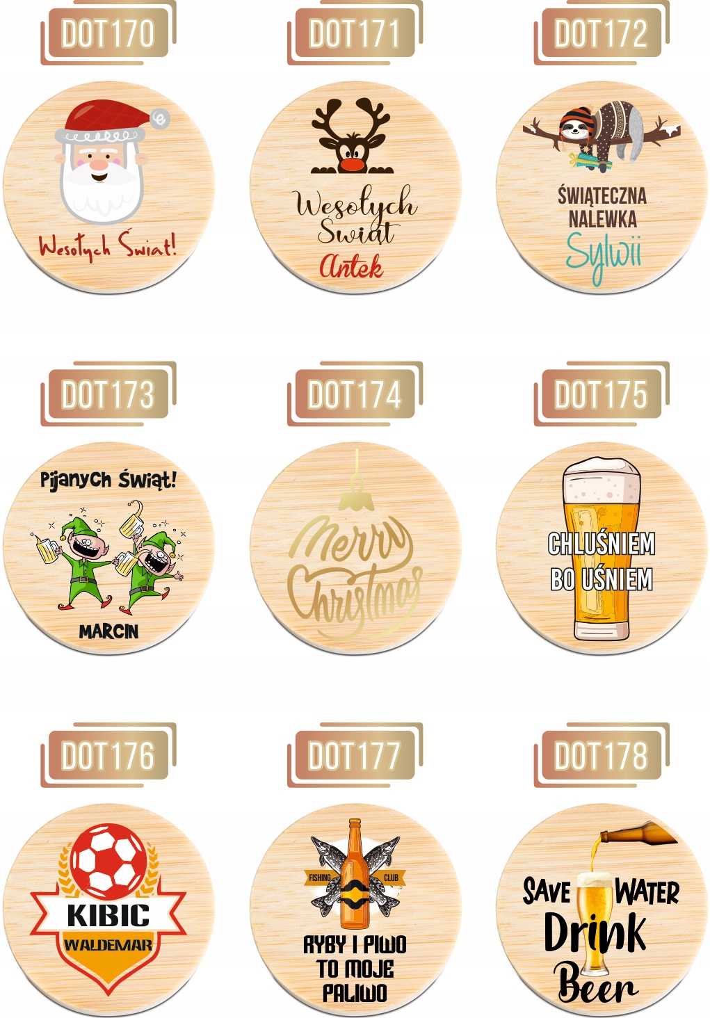 OTWIERACZ do piwa DREWNIANY personalizacja TWÓJ NAPIS WĘDKARZ Z KRWI I OŚCI