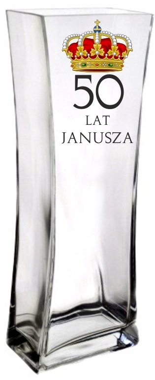 Wazon PREZENT na okrągłe urodziny 30 40 50 60 70