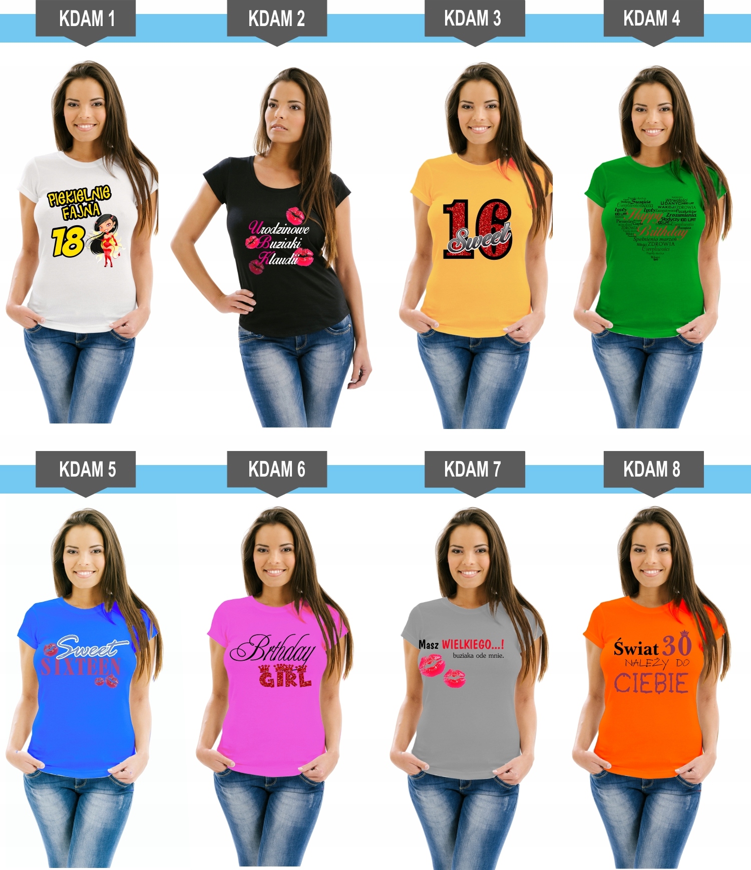 Koszulka PREZENT na urodziny 18 20 30 40 50 60 70