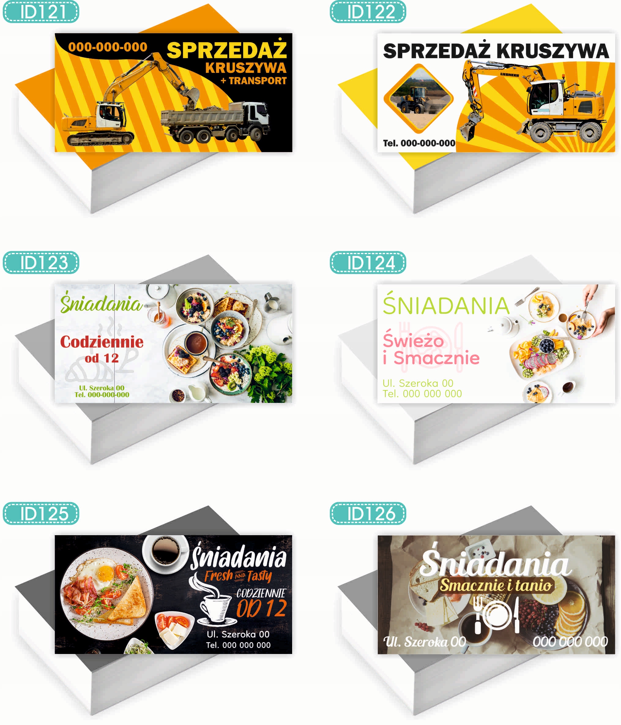 Wizytówki firmowe 100szt DUŻO WZORÓW do wyboru DOŻYNKI PARAFIALNE
