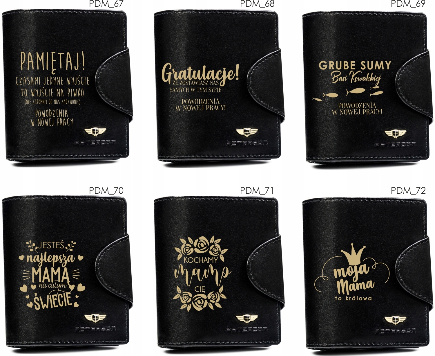 Portfel skórzany czarny damski prezent NA URODZINY OSIEMNASTKĘ z GRAWEREM